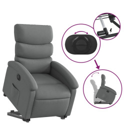 Fauteuil inclinable électrique gris foncé tissu