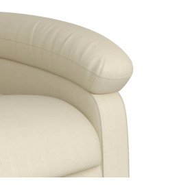 Fauteuil inclinable de massage Crème Similicuir