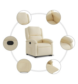 Fauteuil inclinable Crème Tissu