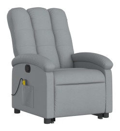 Fauteuil de massage inclinable Gris clair Tissu