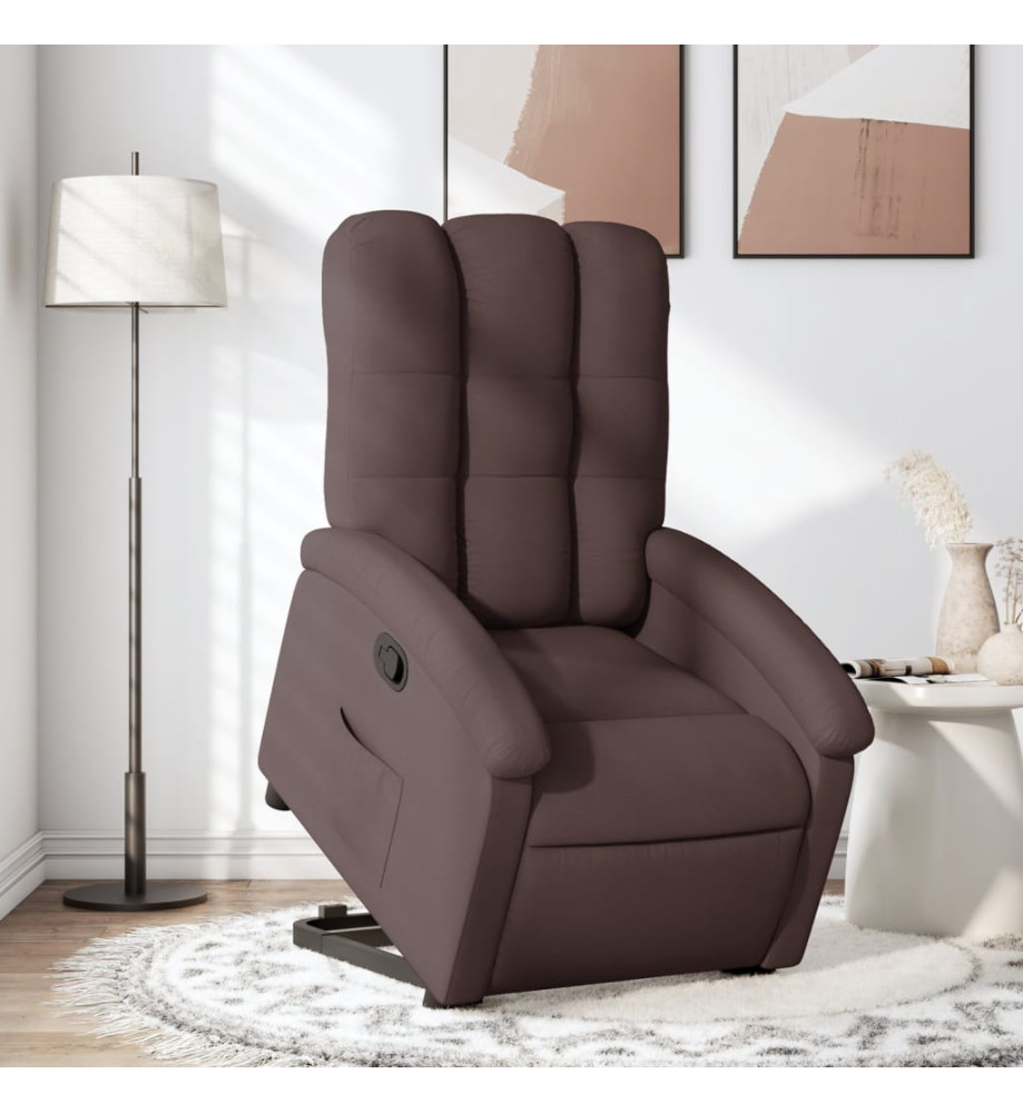 Fauteuil inclinable marron foncé tissu