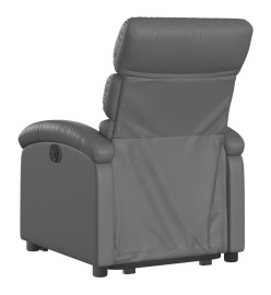 Fauteuil inclinable électrique gris similicuir