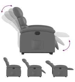 Fauteuil inclinable électrique gris similicuir