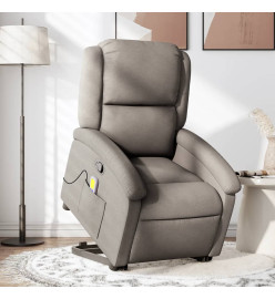 Fauteuil inclinable de massage Taupe Tissu