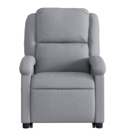 Fauteuil inclinable de massage électrique Gris clair Tissu