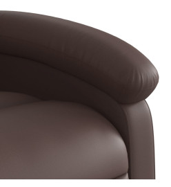 Fauteuil inclinable de massage électrique marron similicuir