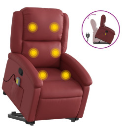 Fauteuil inclinable de massage Rouge bordeaux Similicuir