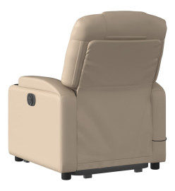 Fauteuil inclinable de massage électrique cappuccino similicuir