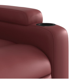 Fauteuil inclinable de massage Rouge bordeaux Similicuir