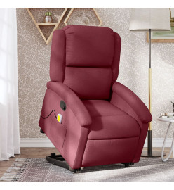 Fauteuil inclinable rouge bordeaux tissu