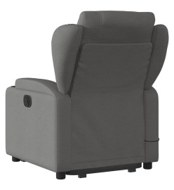 Fauteuil inclinable de massage électrique Gris foncé Tissu