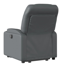 Fauteuil inclinable de massage électrique gris similicuir