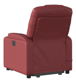 Fauteuil inclinable de massage électrique rouge bordeaux