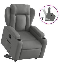 Fauteuil inclinable Gris foncé Tissu