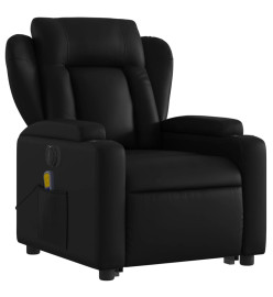 Fauteuil inclinable de massage électrique noir similicuir