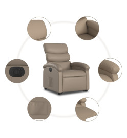 Fauteuil inclinable électrique cappuccino similicuir