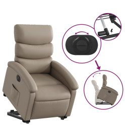 Fauteuil inclinable électrique cappuccino similicuir