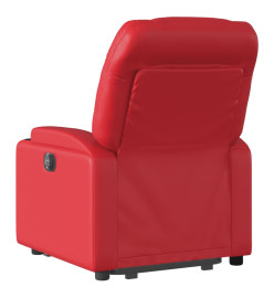 Fauteuil inclinable électrique rouge similicuir