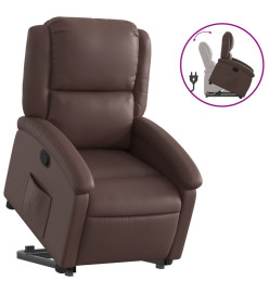 Fauteuil inclinable marron similicuir