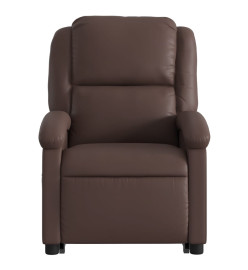 Fauteuil inclinable marron similicuir