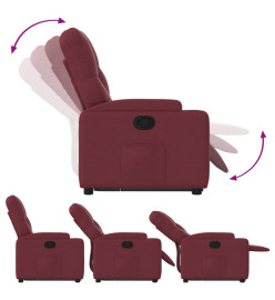 Fauteuil inclinable rouge bordeaux tissu