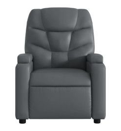 Fauteuil inclinable électrique gris similicuir