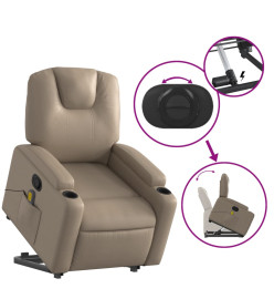 Fauteuil inclinable de massage Cappuccino Similicuir