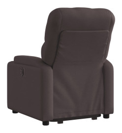 Fauteuil inclinable électrique marron foncé tissu