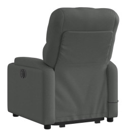 Fauteuil inclinable de massage électrique Gris foncé Tissu