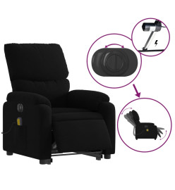 Fauteuil inclinable de massage électrique Noir Tissu