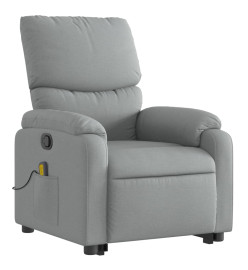 Fauteuil de massage inclinable Gris clair Tissu