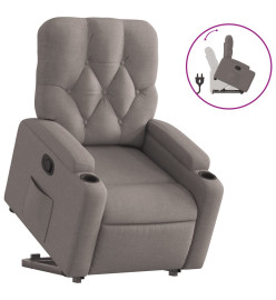 Fauteuil inclinable taupe tissu