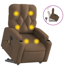 Fauteuil de massage inclinable Marron Tissu