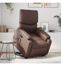 Fauteuil inclinable de massage Marron Similicuir