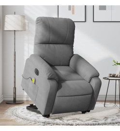 Fauteuil inclinable de massage électrique gris foncé