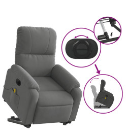 Fauteuil inclinable de massage électrique gris foncé