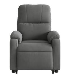 Fauteuil inclinable de massage gris foncé tissu microfibre