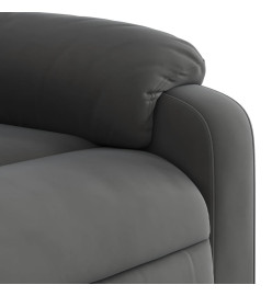 Fauteuil inclinable de massage gris foncé tissu microfibre