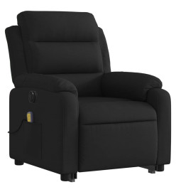 Fauteuil inclinable de massage électrique Noir Tissu