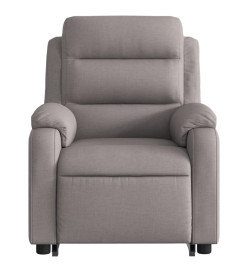 Fauteuil inclinable de massage électrique Taupe Tissu