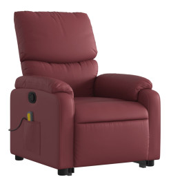 Fauteuil inclinable de massage Rouge bordeaux Similicuir