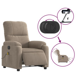 Fauteuil inclinable de massage électrique taupe