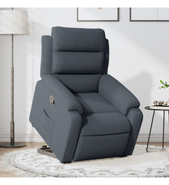 Fauteuil inclinable Gris foncé Velours