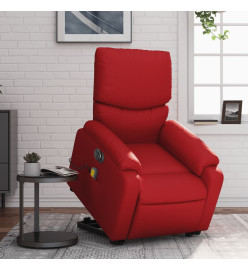 Fauteuil inclinable de massage électrique rouge similicuir