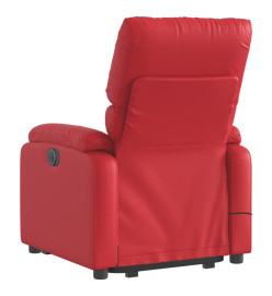 Fauteuil inclinable de massage électrique rouge similicuir