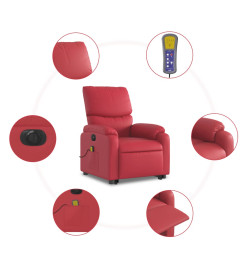 Fauteuil inclinable de massage électrique rouge similicuir