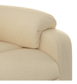 Fauteuil inclinable électrique crème tissu