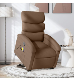 Fauteuil de massage inclinable Marron Tissu