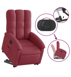 Fauteuil inclinable électrique rouge bordeaux tissu