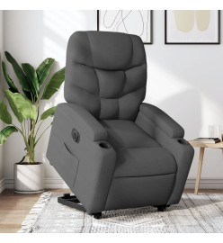 Fauteuil inclinable électrique gris foncé tissu